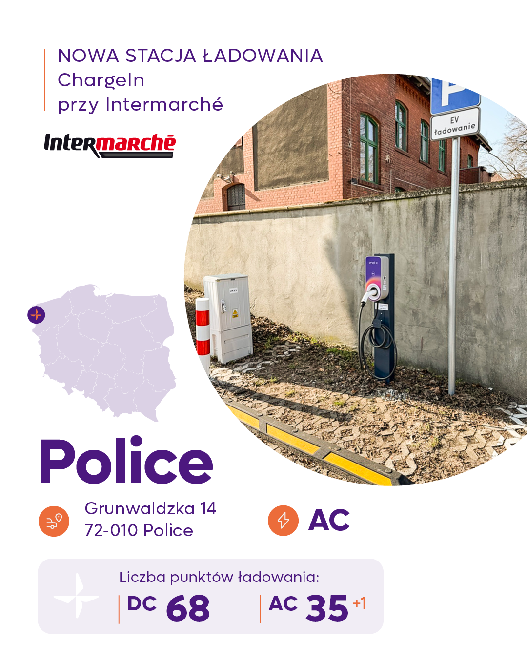 Stacja ładowania w Policach