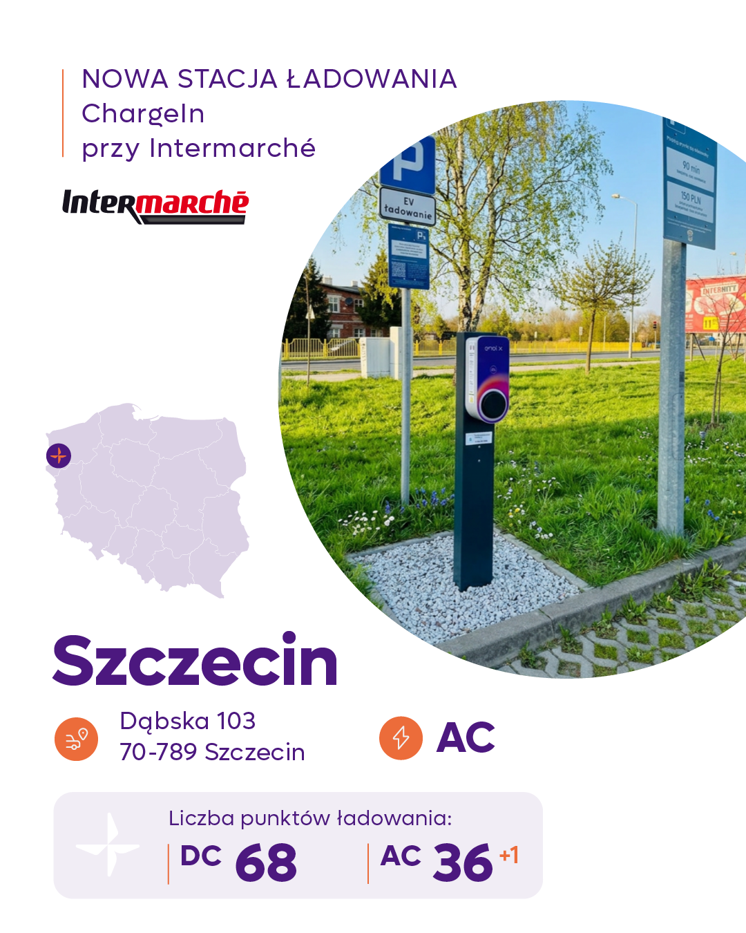Stacja ładowania AC w Szczecinie