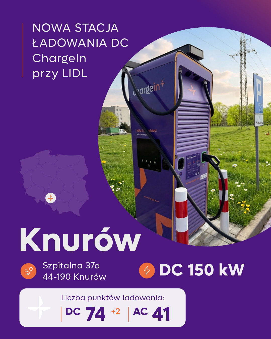Stacja ładowania DC 150 kW w Knurowie