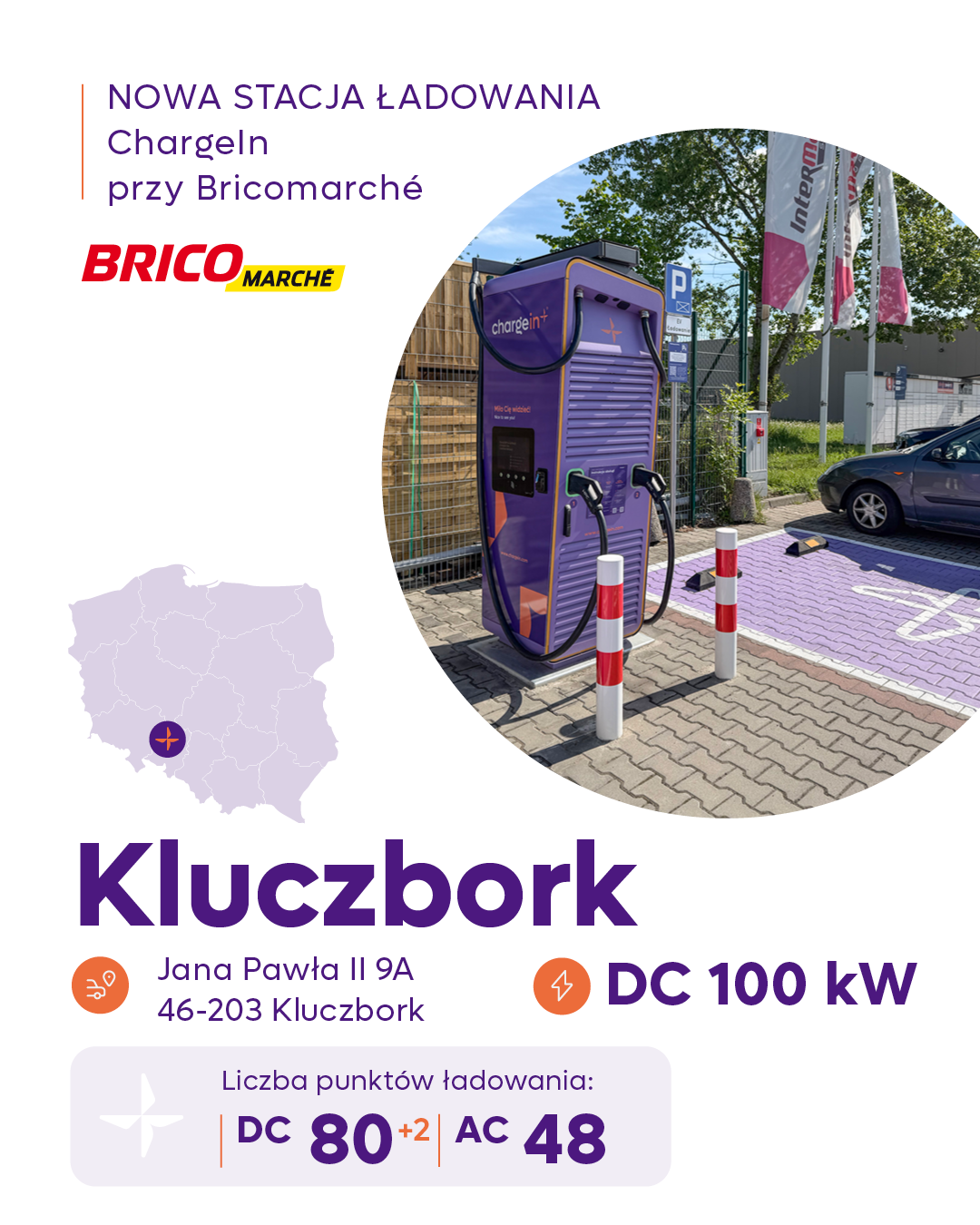Stacja ładowania DC w Kluczborku